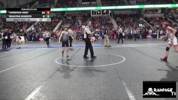 90 lbs 5th Place Match - Braxton Roberts, Rock Creek vs Christian West, Maize