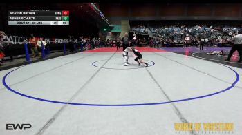 60 lbs Semifinal - Keaton Brown, Gomez Brothers Grappling Academy vs Asher Schulte, Pardeeville