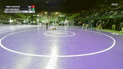 190 lbs Quarterfinal - Emily Carvalho, Redwood -Visalia vs Abby Strategos, Tehachapi