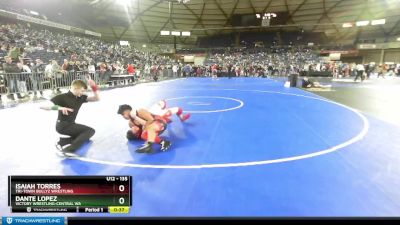 135 lbs Semifinal - Isaiah Torres, Tri-Town Bullyz Wrestling vs Dante Lopez, Victory Wrestling-Central WA