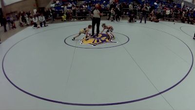 8U Boys - 43 lbs Cons. Round 2 - Jeremiah Sanders, Red Cobra Wrestling Academy vs Easton Ramey, Oak Hill Wrestling Club