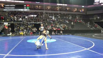 141 lbs 7th Place Match - Ethan Hardy, Glenville St. vs James Wright, Central Mo.