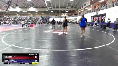 191 lbs Cons. Round 3 - Kali Butts, Grand View vs Lily Myers, Unattached- Kansas