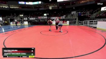 114 lbs Quarterfinal - Kaliyah Molina, Yuma Catholic vs Hannah Naccarati-Cholo, Basha