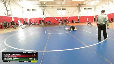 285 lbs Champ. Round 2 - Mustafa Farha, Palomar College vs Kason Longmore, Utah Tech University