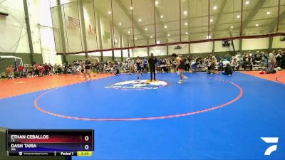 126 lbs Cons. Round 2 - Ethan Ceballos, CA vs Dash Taira, WA