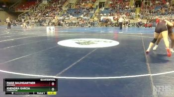 140 lbs Quarterfinal - Khendra Garcia, Carrington vs Paige Baumgartner, Bismarck