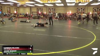 91 lbs Round 2 (6 Team) - Xavier Seabury, Revival Blue vs Cameron Melhorn, Ride Out WC