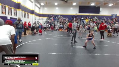 82 lbs Quarterfinal - Nicholas Nordstrom, Cane Bay Cobras vs Antonio L. Campbell, Islander Elite Wrestling Club