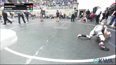 49 lbs Consi Of 8 #2 - Kooper Bass, Kingfisher YellowJackets vs Eli Dicus, Raw Wrestling Club