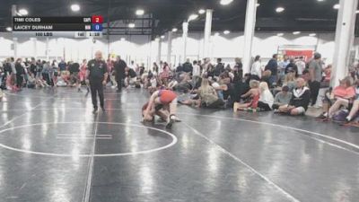 100 lbs Semifinal - Timi Coles, Capital City Wrestling Club - GK12E vs Laicey Durham, Maryland Mana - GK12E