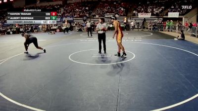 D 1 285 lbs Champ. Round 1 - Albert Sherman, Holy Cross vs Kavion Trahan, Terrebonne