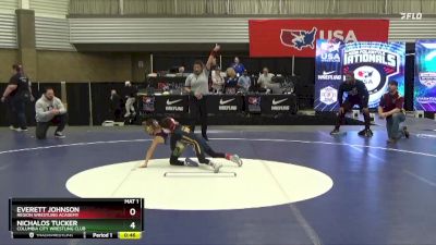 53 lbs Quarterfinal - Everett Johnson, Region Wrestling Academy vs Nichalos Tucker, Columbia City Wrestling Club