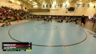 150 lbs Finals (2 Team) - Karson Fillion, Thompson Valley vs Colter Redmon, Fossil Ridge