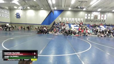 82 lbs Cons. Round 3 - Daxton Telford, Sanderson Wrestling Academy vs Gabe Caldwell, Ravage