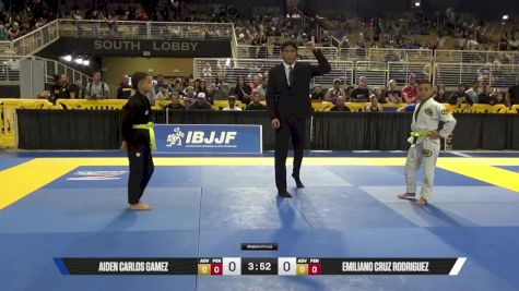 Emiliano Cruz Rodriguez vs Aiden Carlos Gamez 2025 Pan Kids Jiu-Jitsu IBJJF Championship