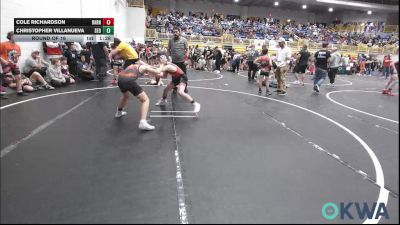 90 lbs Round Of 16 - Cole Richardson, Barnsdall Youth Wrestling vs Christopher Villanueva, SEO Wrestling Club