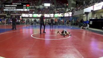 61 lbs Cons. Round 2 - Cohen Slingsby, Laurel Matburners vs Hudson Wood, Ennis Wrestling Club