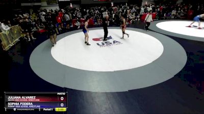 136 lbs 5th Place Match - Juliana Alvarez, Selma High School Wrestling vs Sophia Fodera, Poway High School Wrestling