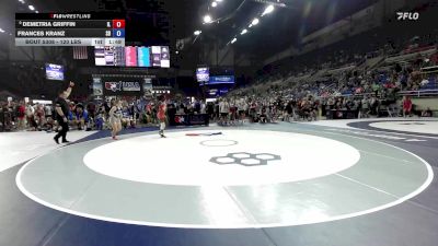 120 lbs Champ. Rd Of 64 - Demetria Griffin, IL vs Frances Kranz, SD