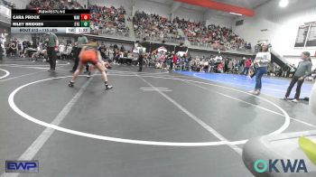 115 lbs Quarterfinal - Cara Prock, Warner Eagles Youth Wrestling vs Riley Bridges, Sallisaw Takedown Club