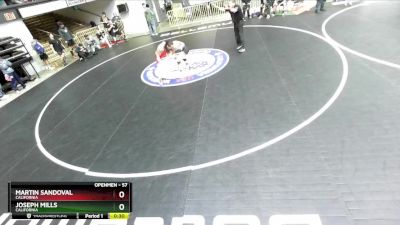 57 lbs 3rd Place Match - Joseph Mills, California vs Martin Sandoval, California