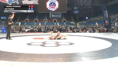 100 lbs 3rd Place Match - Abigail Peterson, Iowa vs Sky Ramos, Hawaii