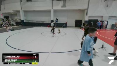 42 lbs Round 2 - Lennox Collins, Mission Wrestling Club vs Grace Cogar, Spartan Mat Club