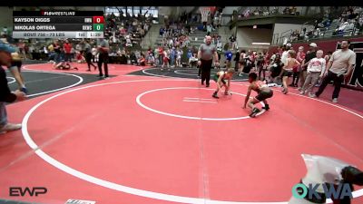 73 lbs Semifinal - Kayson Diggs, HURRICANE WRESTLING ACADEMY vs Nikolas Ortega, Keystone Kids Wrestling Club