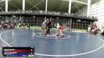 106 lbs Round 2 (6 Team) - Chloe Skiles, Illinois vs Taryn Roesler, North Dakota