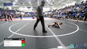 52 lbs Quarterfinal - Bryson Grigg, Tulsa Blue T Panthers vs Henry Ryan, Jenks Trojan Wrestling Club