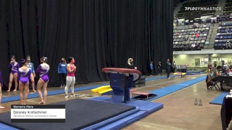 Delaney Kretschmer - Women's Pairs, Perpetual Motion Gymnastics Center - 2021 Women's Xcel Region 4 Championships