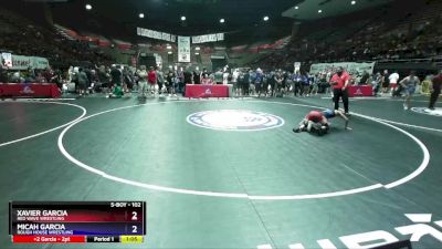 102 lbs Semifinal - Xavier Garcia, Red Wave Wrestling vs Micah Garcia, Rough House Wrestling