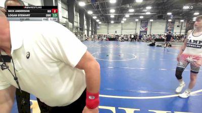 132 lbs Rr Rnd 3 - Nick Anderson, Indiana Outlaws Blue vs Logan Stewart, Camp Reynolds