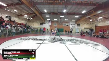 Boys 140 lbs Cons. Round 3 - Colson Thurman, Durham Boys vs Kolby Williams, Red Bluff Boys