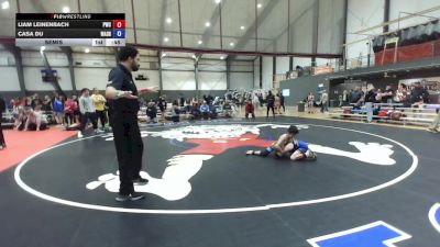 U8 FK - 62 lbs Semis - Liam Leinenbach, Peninsula Wrestling Club vs Casa Du, Washington