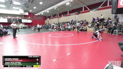 217 lbs Cons. Round 5 - John Schlatter, Castro Valley High School vs Jayden Wood, Amador Valley High School