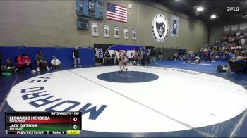 138 lbs Cons. Round 3 - Jack Dietsche, Simi Valley vs Leonardo Mendoza, Santa Maria