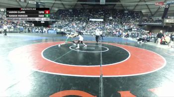 Boys 2A 120 lbs Champ. Round 1 - Naman Hudson, Port Angeles vs Audon Clark, Toppenish