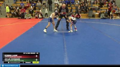 45 lbs Semifinal - Korbin Lanik, Summit Wrestling Academy vs Myles Schwade, Cresco Youth Wrestling Club