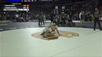 144 lbs Semifinal - Nikade Zinkin, Clovis (CS) vs Arseni Kikiniou, Poway (SD)