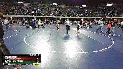 67 lbs Champ. Round 2 - Blagen Wenthold, Iowa vs Cash Brock, Moen Wrestling Academy