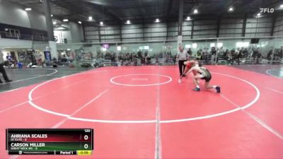 120 lbs Round 2 (4 Team) - Carson Miller, GREAT NECK WC vs Ahriana Scales, D1 ELITE