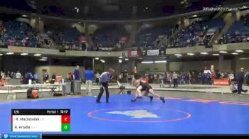 126 lbs Champ. Round 2 - Ryan Mackowiak, Lincoln-Way Central vs Rylan Kradle, Glenbard North