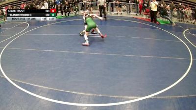 97 lbs Champ. Rd Of 16 - Atlas Trout, Northside Wrestling Club vs Mason Worden, Gold Rush Wrestling