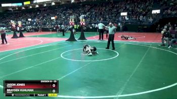 55 lbs Quarterfinal - Brayden Kuhlman, WSW1 vs Jason Jones, TWM1