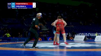 130 kg Quarterfinal - Mykhailo Vyshnyvetskyi, UKR vs Armen Cholokian, RUS