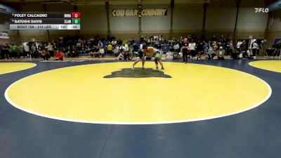 218 lbs Consi Of 8 #2 - Foley Calcagno, Immaculate Conception (IL) vs Satoshi Davis, SLAM Academy (NV)