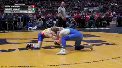 121 lbs First Round - Brock Rothermel, Line Mountain vs Garrett Weyandt, Chestnut Ridge
