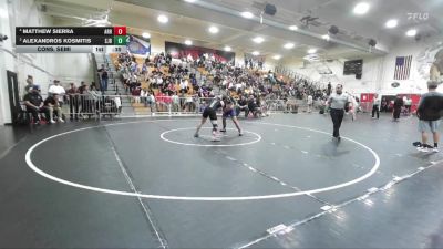 165 lbs Cons. Semi - Alexandros Kosmitis, St. John Bosco vs Matthew Sierra, Arroyo